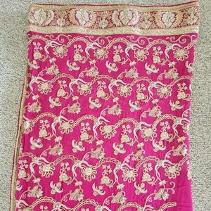 Pure georgette premium quality full zardozi work saree